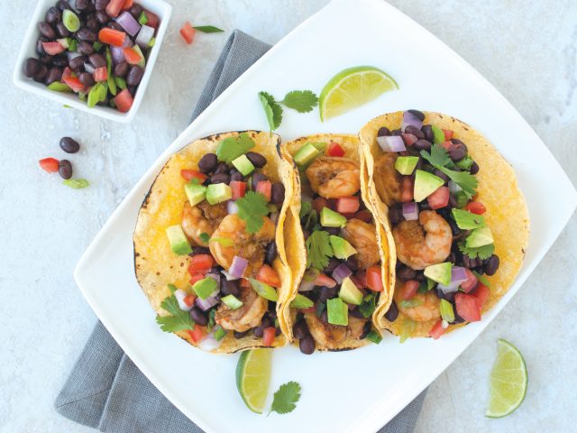 Shrimp and Black Bean Tacos
