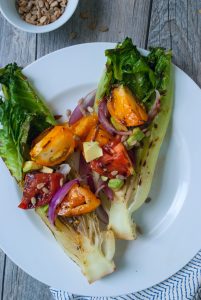 Grilled Romaine and Tomato Salad