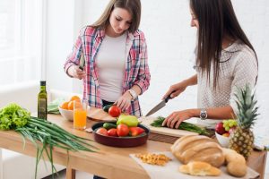 Women preparing a vegan meal
