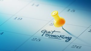 Calendar with day marked Quit Smoking