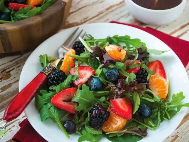 Wild Berry Salad with Chocolate Dressing