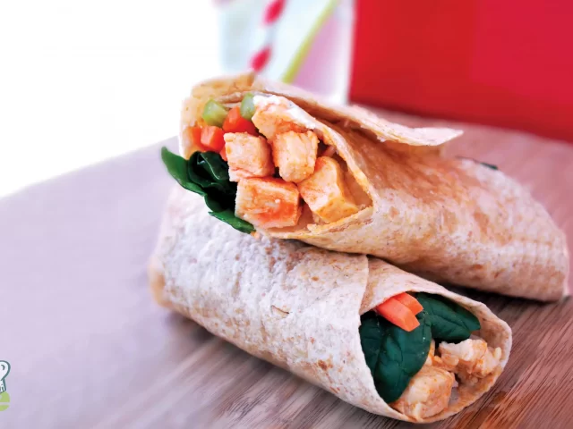 Buffalo Chicken and Spinach Wrap