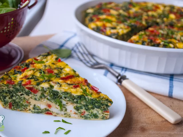 Spinach and Bell Pepper Frittata