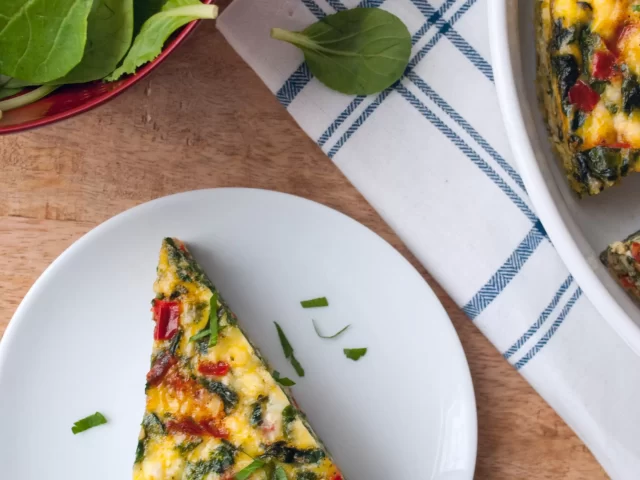 Spinach and Bell Pepper Frittata