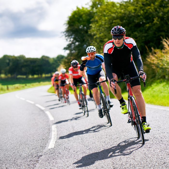 group of cyclists