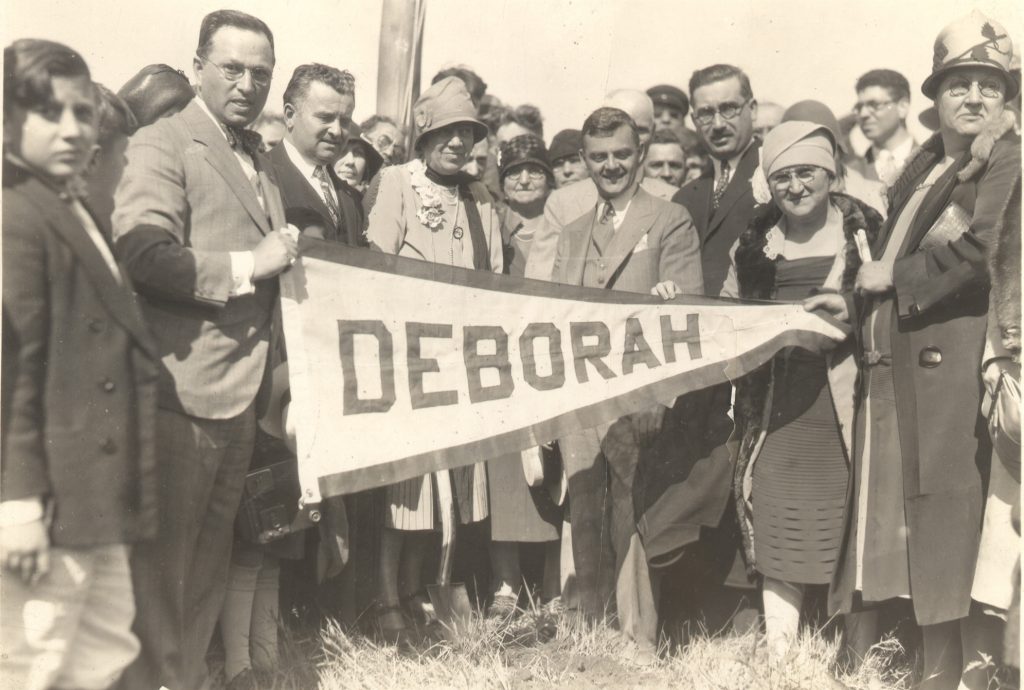 Crowd with Deborah sign
