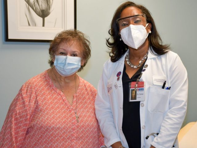 Patient and doctor in masks