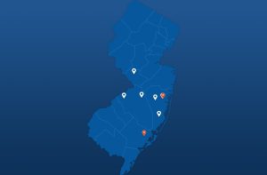 Map of New Jersey with new locations