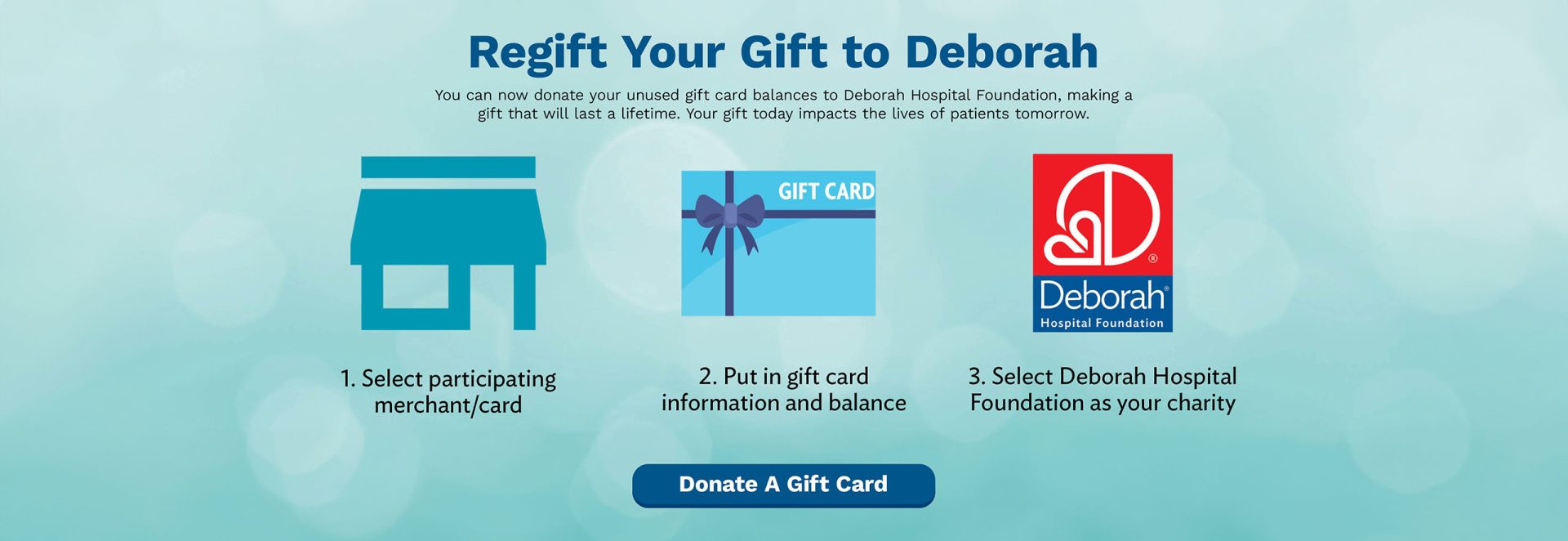 Regift Your Gift to Deborah | Donate A Gift Card