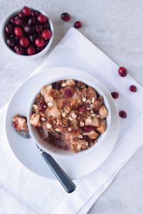 Apple cranberry cobbler