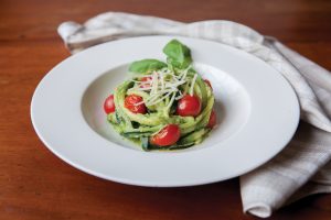 Zucchini Noodles with Creamy Avocado Pesto