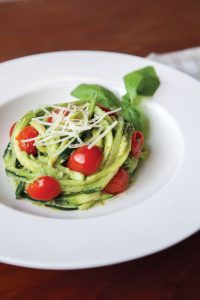 Zucchini Noodles with Creamy Avocado Pesto