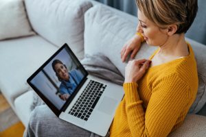 Woman doing telemedicine