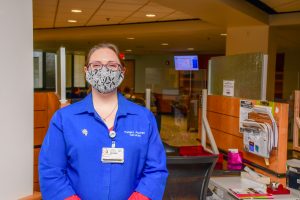 Provider wearing mask