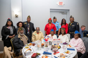 group at veterans day event