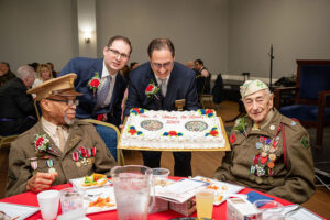 veterans presented with cake