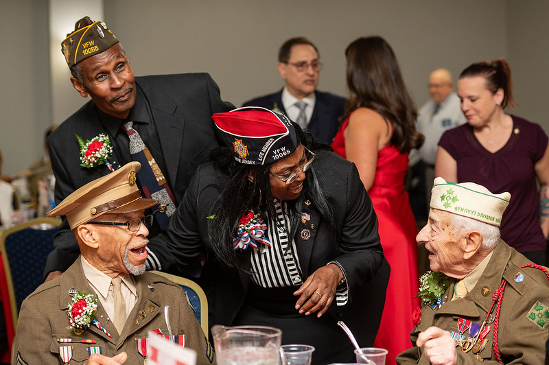 group at veterans day event