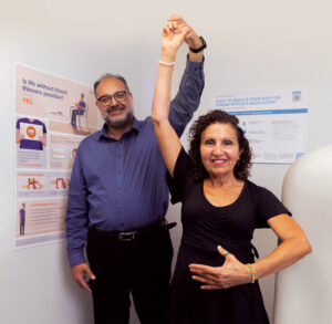 Pedram Kazemian, MD, Fellowship Director of EPS, Deborah Heart and Lung Center; Linda Minnella, Patient and Heritage Circle Society Member